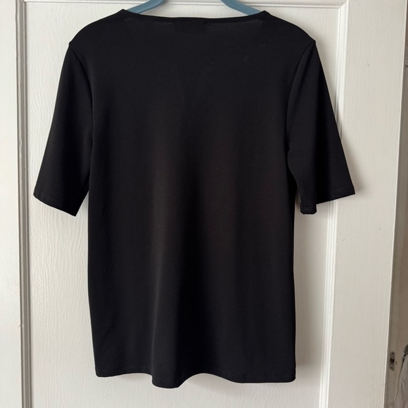 Women’s Tahari Black Short Sleeve Top Size XS - Picture 6 of 8